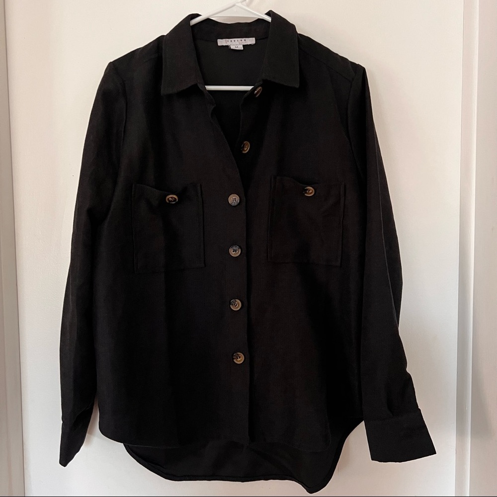 Favlux textured black button down medium